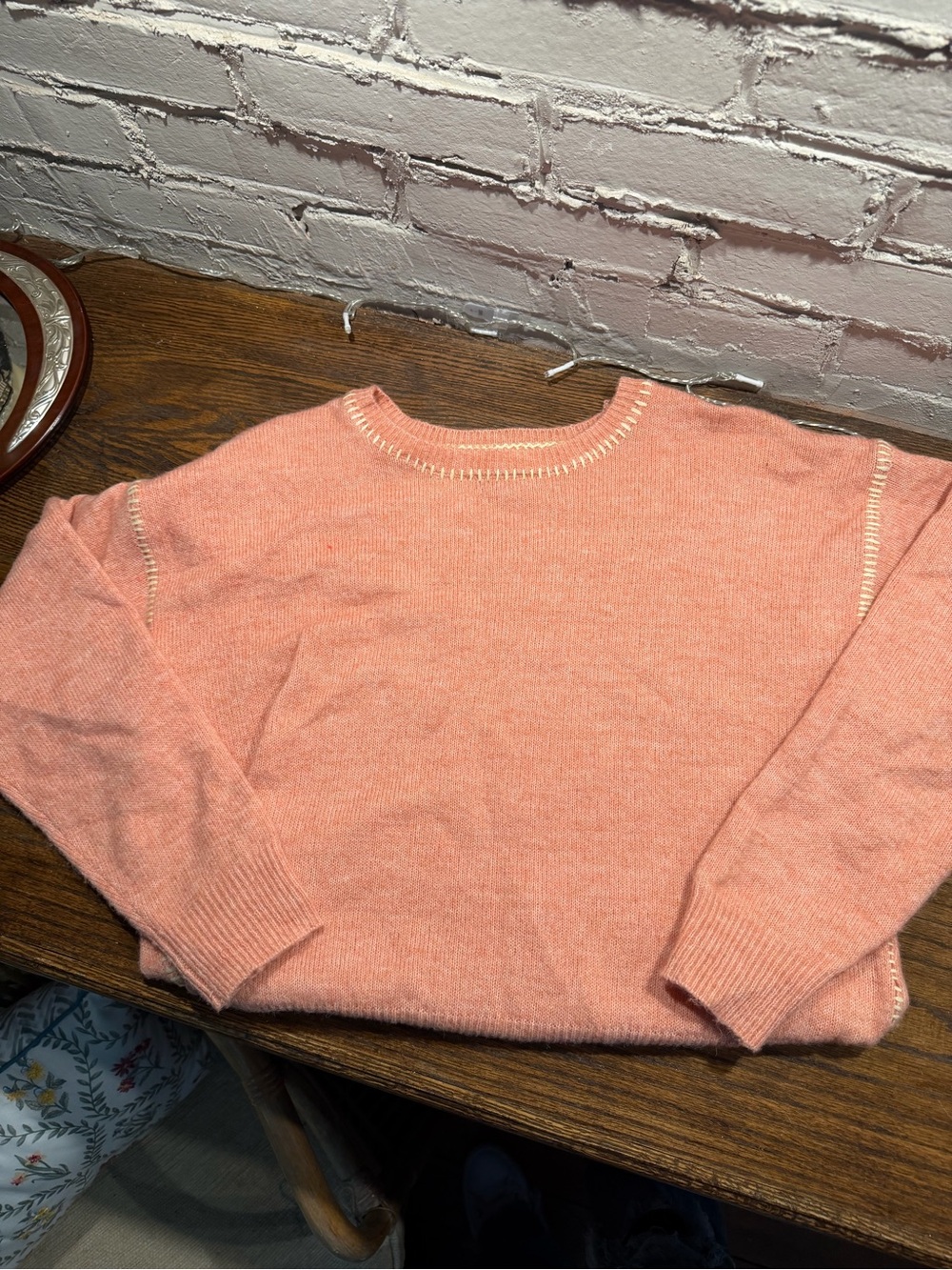 Together Peach Crewneck Sweater 0034